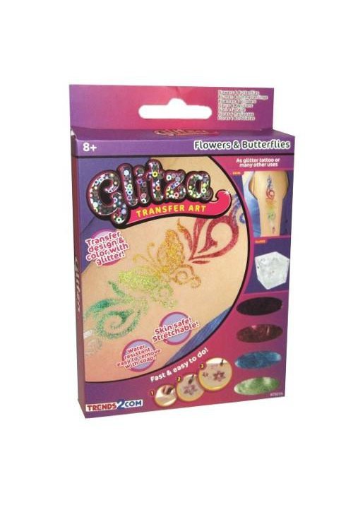 Glitza Tatuaj Flori si Fluturi in Cutie Mica