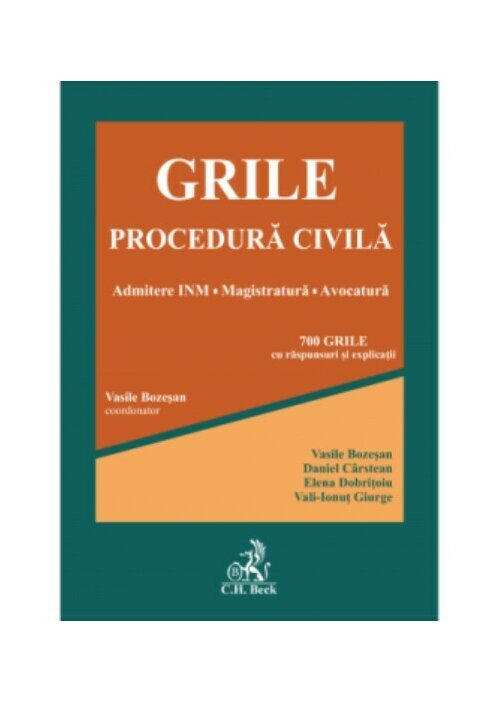 Vezi detalii pentru Grile Procedura Civila. Admitere INM . Magistratura . Avocatura