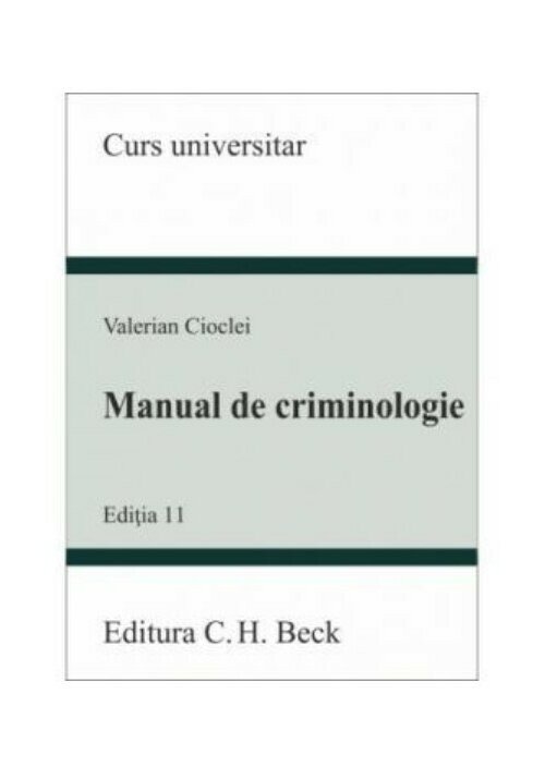 Manual de criminologie