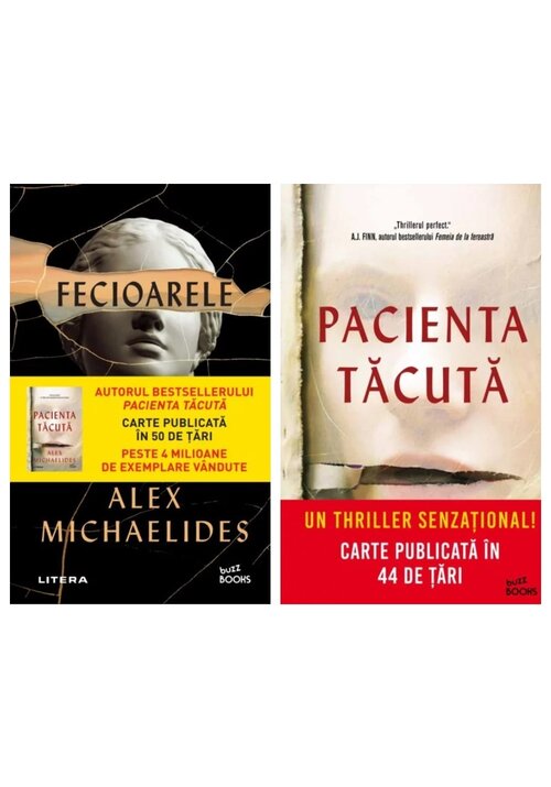 Pachet alex michaelides. set 2 carti. pacienta tacuta, fecioarele