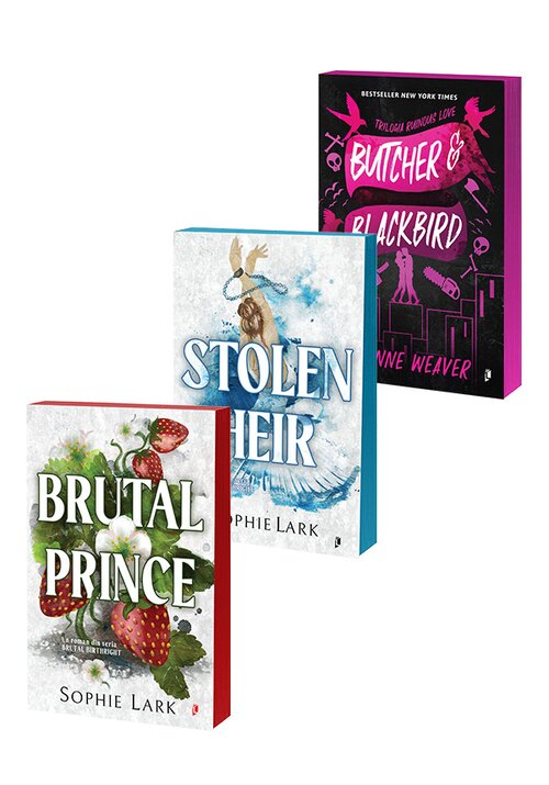 Pachet Brutal Prince + Stolen Heir + Butcher & Blackbird. Set 3 carti