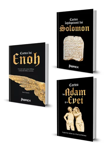 Pachet Cartea lui Enoh + Cartea intelepciunii lui Solomon + Cartea lui Adam si a Evei. Set 3 carti