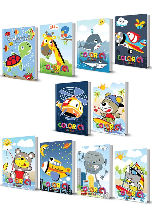 Pachet colorici. set 10 carti