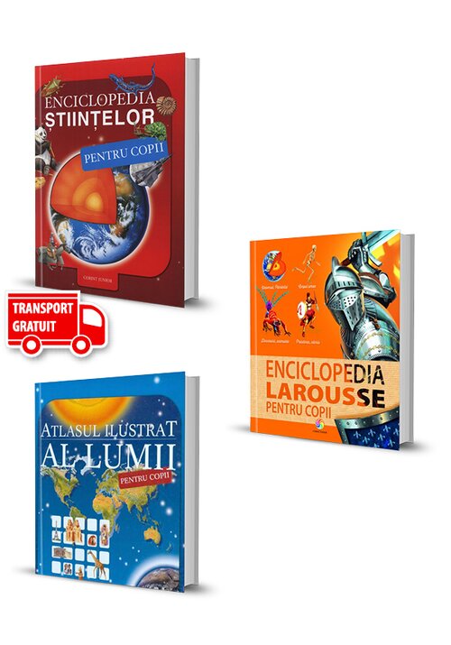 Pachet enciclopedii pentru copii. set 3 carti