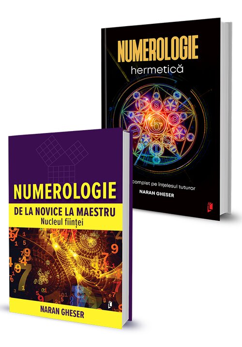 Pachet Numerologie de la novice la maestru. Nucleul fiintei + Numerologie hermetica. Set 2 carti