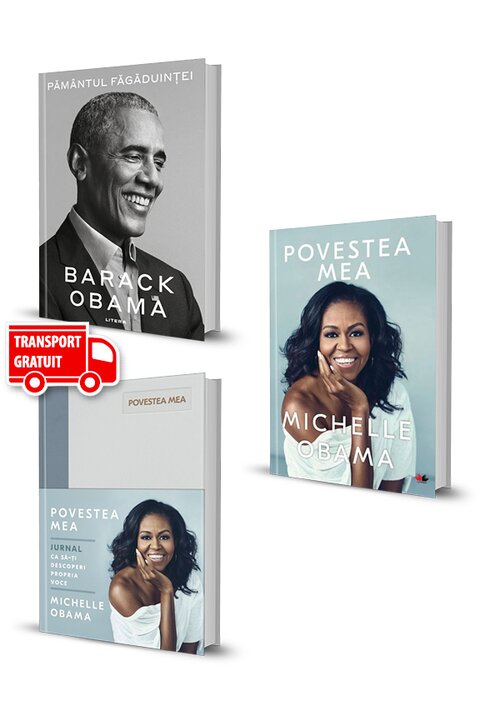 Pachet obama. set 3 carti. pamantul fagaduintei, povestea mea si jurnal