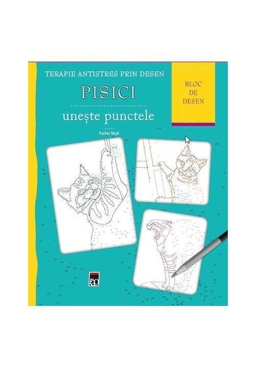 Pisici: uneste punctele. terapie antistres prin desen