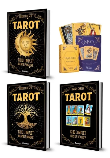 TAROT Kit Complet: Set 78 de Carti de TAROT + 4 Carti despre TAROT