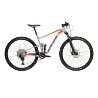Bicicleta Full Suspension Kross Earth 2.0, 29 inch, grey / orange / glossy