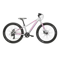 Bicicleta Kross Lea Jr. 3.0, roti 24 inch, S, silver / pink / glossy