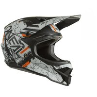 Casca O'Neal 3Series Scarz Helmet - Black/Grey/Orange