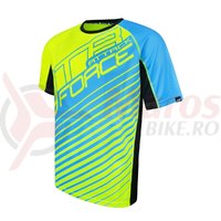 Tricou Force MTB Attack fluo/albastru