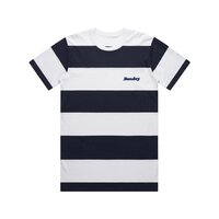 Tricou Sunday T-Shirt Stitched Classy Game bluemarin/alb cu negru