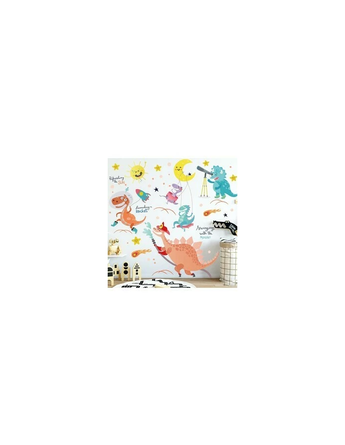 Autocolant de perete cu dinozauri zambareti M30 111x85cm picture - 3