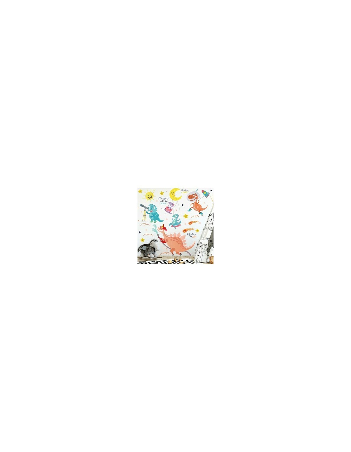 Autocolant de perete cu dinozauri zambareti M30 111x85cm