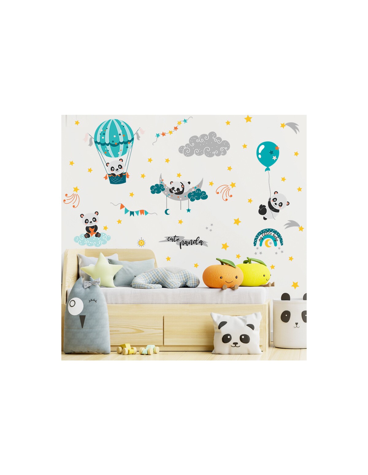 Autocolant de perete CUTE PANDARIAN 70x105cm