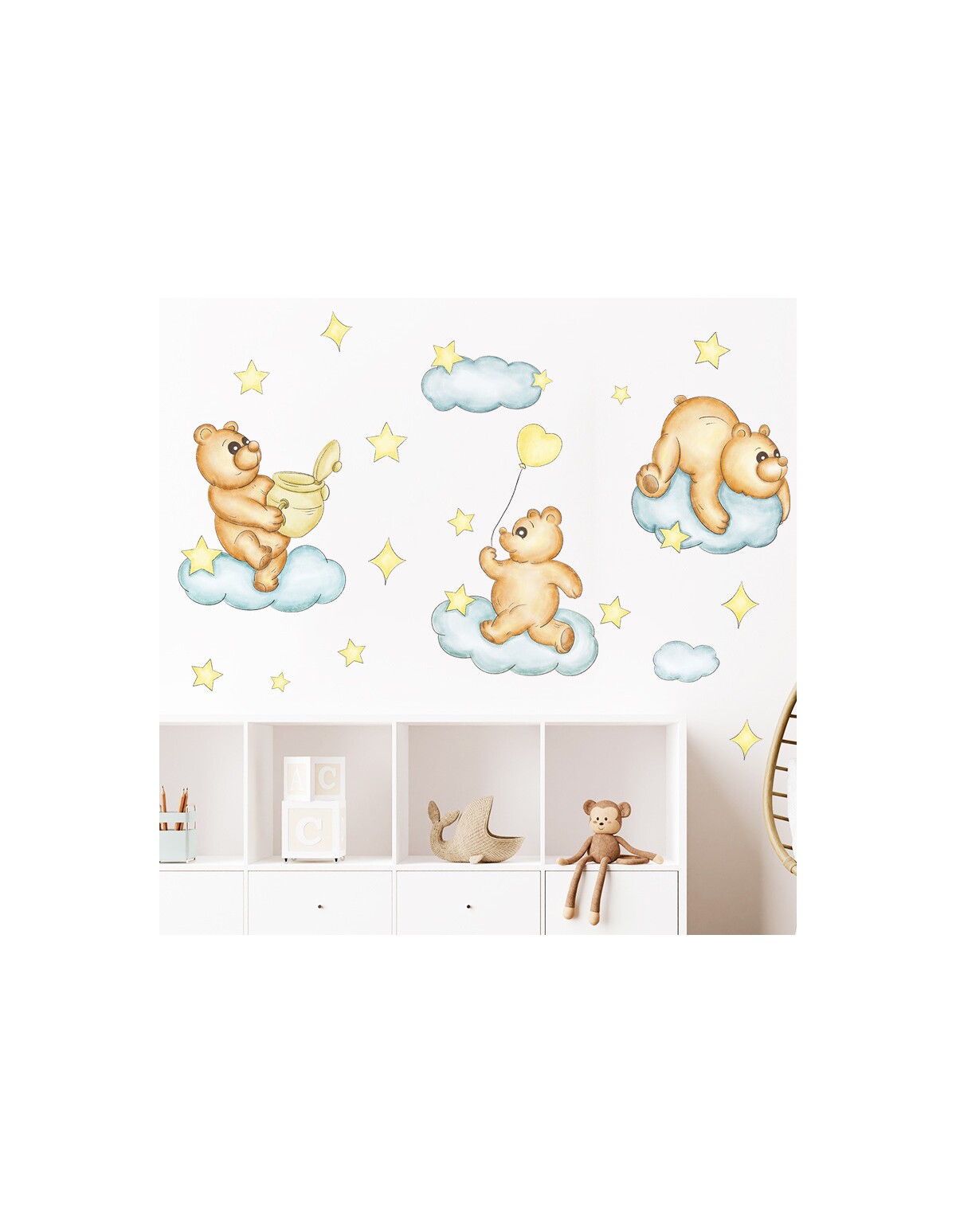Autocolant de perete Honey Bear 72x67cm