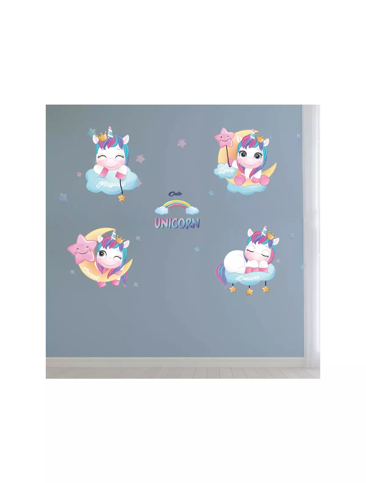 Autocolant de perete Magica-Cute-Love 90x30cm