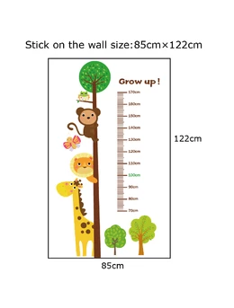 Autocolant de perete masuratoare GROW UP 122x85cm 2