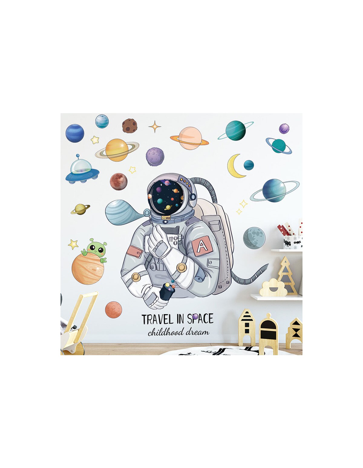 Autocolant de perete Travel in space 95x107cm