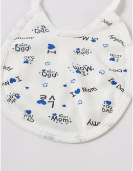 Bavetica I Love Mom and Dad, cu albastru