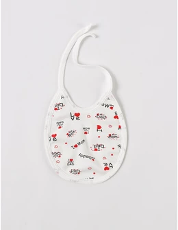 Bavetica I Love Mom and Dad, cu rosu