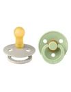 BIBS - Set 2 suzete Colour Latex, tetina rotunda, 6 luni +-Sand/Pistachio 1