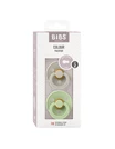 BIBS - Set 2 suzete Colour Latex, tetina rotunda, 6 luni +-Sand/Pistachio 4