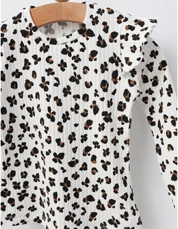 Bluza cu Animal Print, model alb