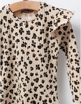 Bluza cu Animal Print, model bej