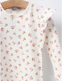 Bluza cu Floricele, model alb