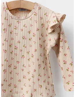 Bluza cu Floricele, model bej