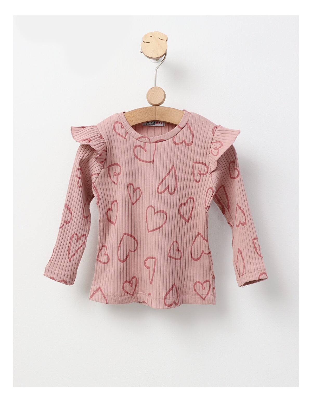 Bluza cu Inimioare Mara, model roz-prafuit