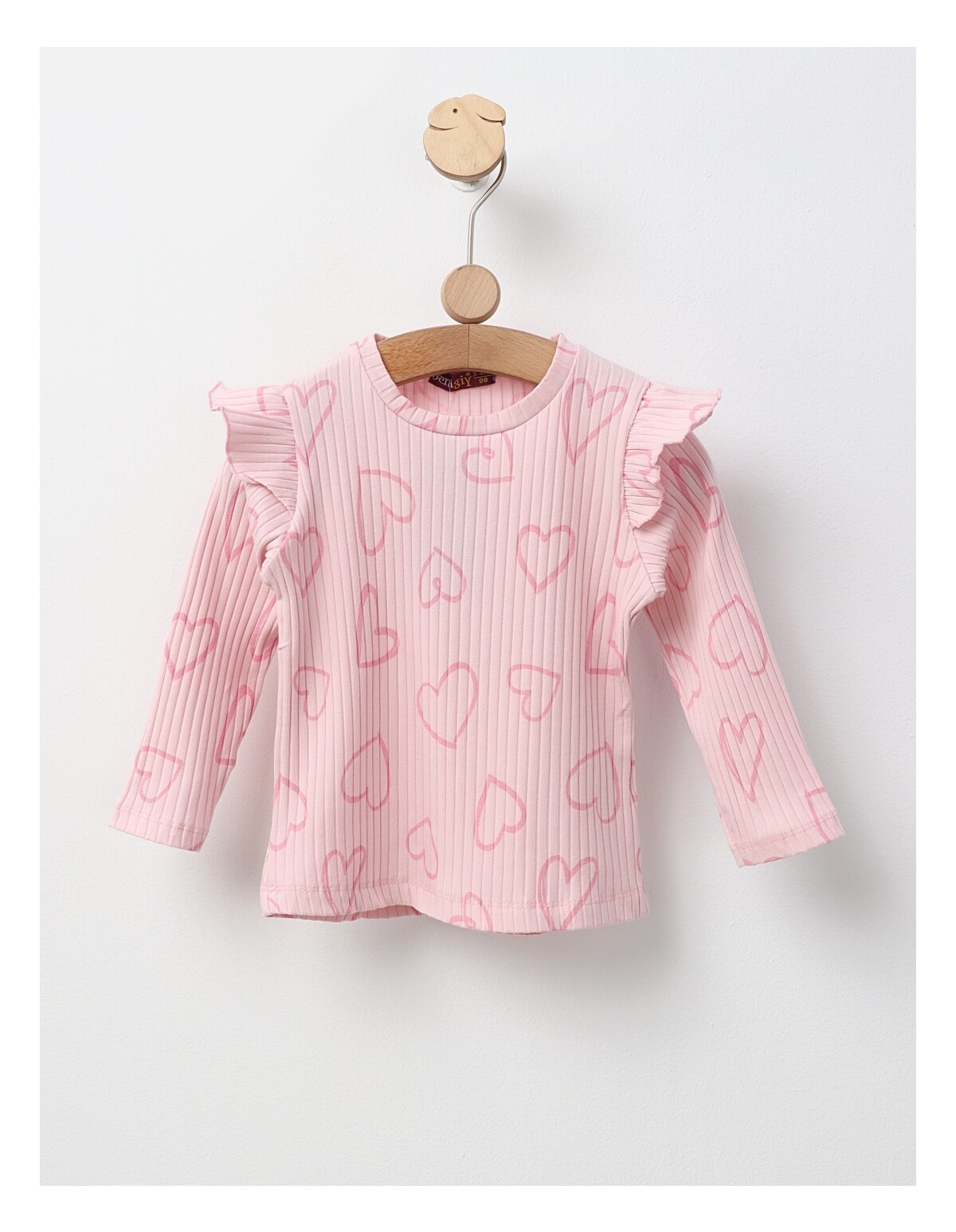 Bluza cu Inimioare Mara, model roz-roz
