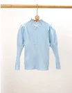 Bluza fetite maneci bufante Sonia bleu picture - 1