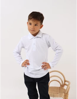 Bluza pentru baietei stil POLO model alb