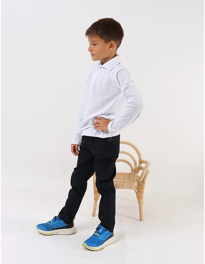 Bluza pentru baietei stil POLO model alb picture - 5