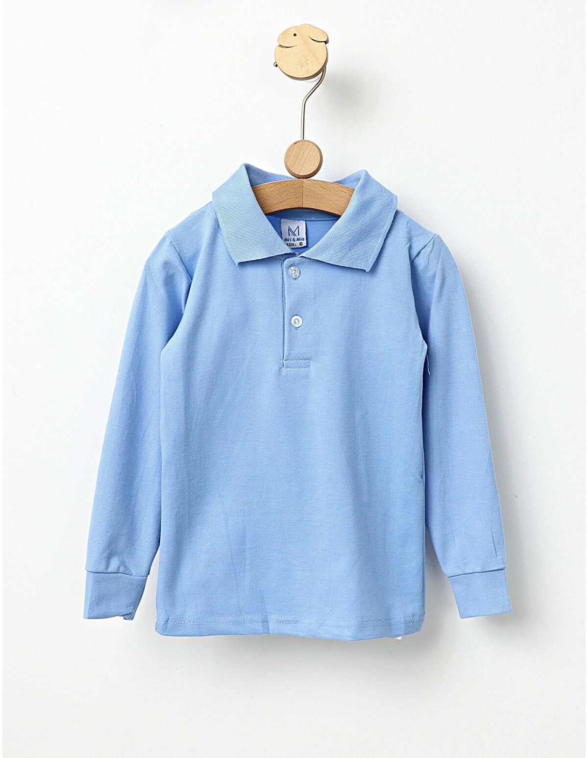 Bluza stil Polo Junior bleu