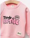 Bluza vatuita Think Positive model roz picture - 2