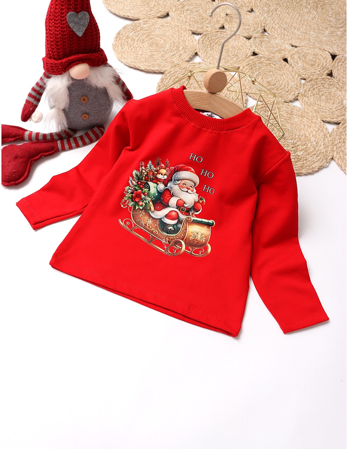 Bluzita Craciun Ho Ho Ho Mosule rosu