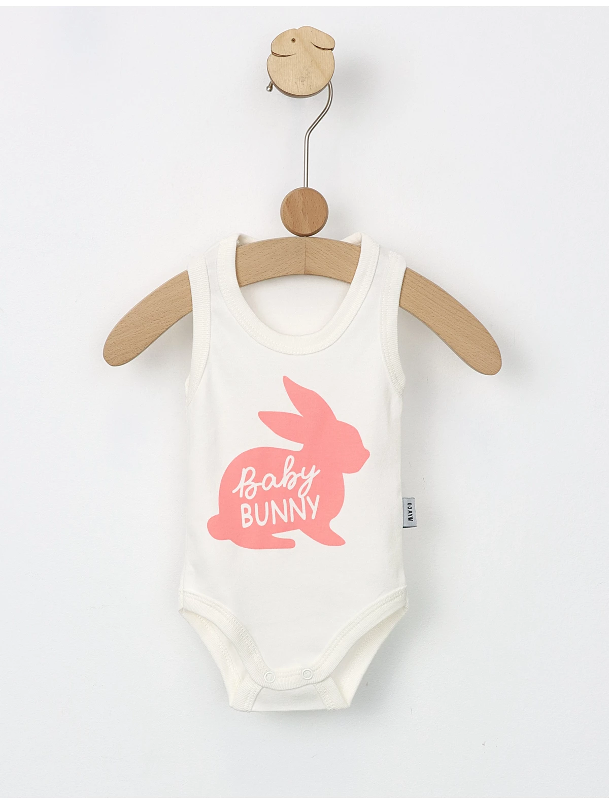 Body Baby Bunny model alb-roz
