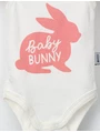 Body Baby Bunny model alb-roz 2