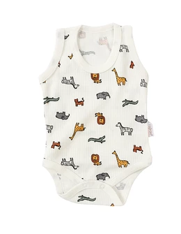 Body bebe, maiou Ace Trase cu Animalute alb