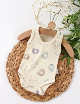 Body bebe, maiou Ace Trase cu Elefantei, crem