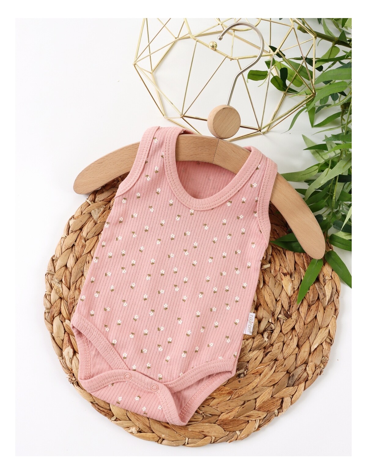 Body bebe, maiou Ace Trase cu Musetel roz-prafuit