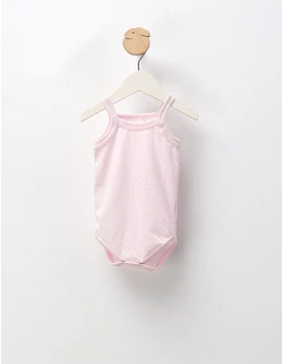 Body bebe, maiou bretele, simplu roz