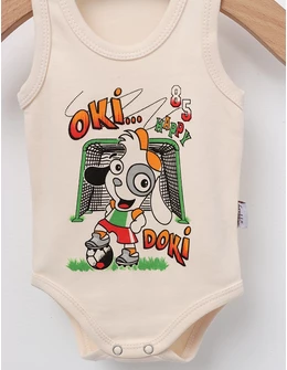 Body bebe, maiou Catelul Fotbalist, crem