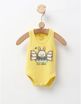 Body bebe, maiou Hello World!, galben