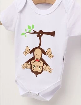 Body bebe, Monkey, model alb