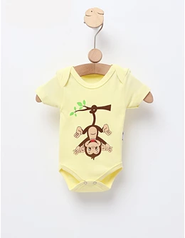 Body bebe, Monkey, model galben